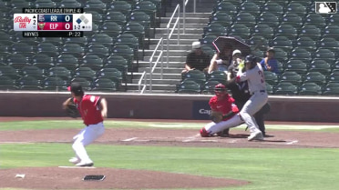 Diego Castillo singles on a line drive to center fielder Carlos Rodríguez. Keyber Rodriguez scores.