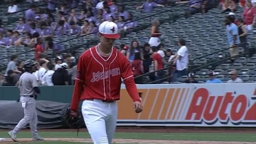 Quinn Mathews fans eight over five innings of work