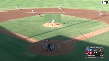 Mairoshendrick Martinus triples (3) on a fly ball to right fielder Kerrington Cross. Chase Harlan scores.
