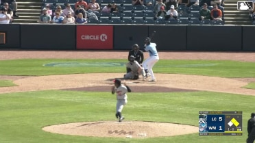 Junior Tilien singles on a sharp line drive to left fielder Aaron Walton. Andrew Sojka scores. Clayton Campbell scores.