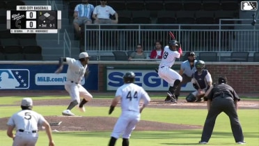 Yophery Rodriguez reaches on a fielding error by left fielder Chandler Pollard. Carlos Gutierrez scores.