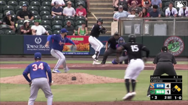 Heston Kjerstad singles on a sharp line drive to right fielder Cristian Pache. Bryan Ramos scores. Johnathan Rodríguez to 2nd.
