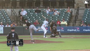 Cavan Biggio homers (10) on a fly ball to left center field.