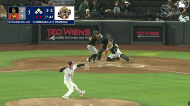 Donovan Walton singles on a ground ball to center fielder Junior Perez. Denzer Guzman scores.