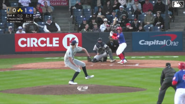 Jacob Sharp out on a sacrifice fly to center fielder Jorge Ruiz. Arjun Nimmala scores.