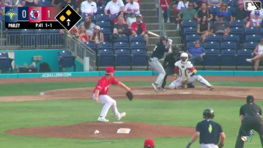 Sean Gamble triples (2) on a line drive to center fielder Nick McLain. Ivan Sosa scores. Josh Hammond scores.