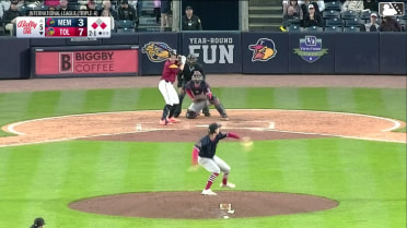 Jace Jung singles on a line drive to left fielder Nelson Velázquez. Gage Workman scores. Max Anderson to 3rd.