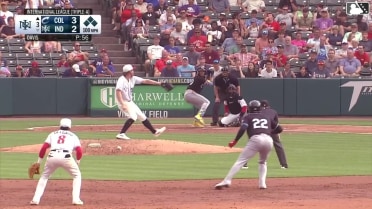 Angel Genao singles on a ground ball to left fielder Ronny Simon. Ralphy Velazquez scores. Bo Naylor scores. Kahlil Watson to 3rd. Angel Genao to 2nd. Throwing error by left fielder Ronny Simon.