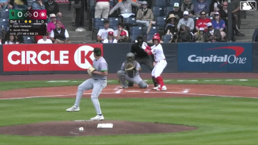 Jacob Sharp homers (5) on a fly ball to left center field.