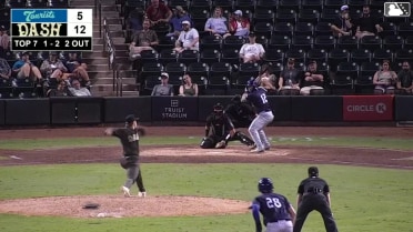 Nick Monistere singles on a fly ball to center fielder Ely Brown. Jack Moss scores. Kyle Walker to 3rd.