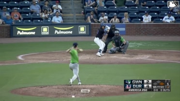 Oliver Dunn homers (14) on a fly ball to left field. Homer Bush Jr. scores.
