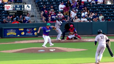 Braedon Karpathios singles on a sharp ground ball to center fielder Maddux Houghton. Romeo Sanabria scores. Tirso Ornelas to 3rd.