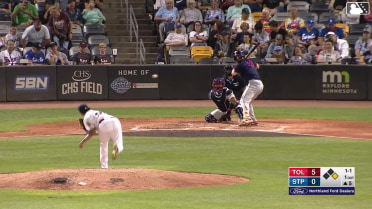 Max Burt homers (3) on a fly ball to right center field. Cal Stevenson scores.