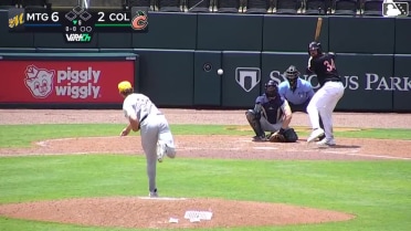 Adam Zebrowski homers (5) on a fly ball to left center field.