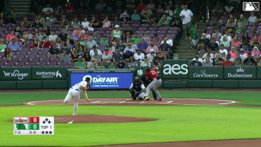 Homer Bush Jr.'s leadoff home run