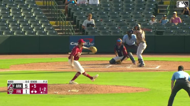 Josh Hood doubles (6) on a line drive to left fielder Marcus Lee Sang. Caleb Cali scores. Nick Raposo to 3rd.