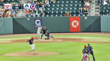 Keiner Delgado hits a grand slam (1) to right center field. Omar Alfonzo scores. Will Taylor scores. Derek Berg scores.