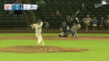 Justin Johnson homers (3) on a fly ball to left field.