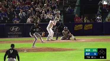 Sean Keys homers (8) on a fly ball to right field.