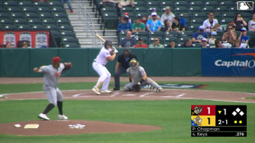 Sean Keys homers (13) on a fly ball to right center field.