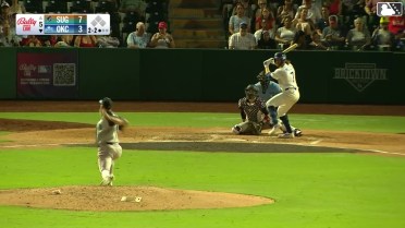 Noah Miller homers (9) on a fly ball to left field.