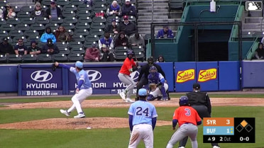 Ji Hwan Bae picked off and caught stealing 3rd base, catcher William Simoneit to shortstop Josh Rivera to third baseman Josh Kasevich.