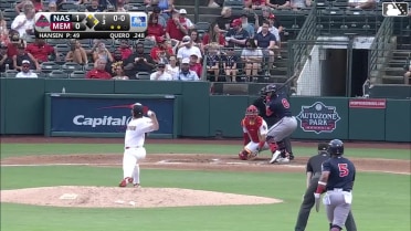 Jeferson Quero singles on a fly ball to shortstop Jeremy Rivas. Luis Matos scores. Luke Adams to 2nd.