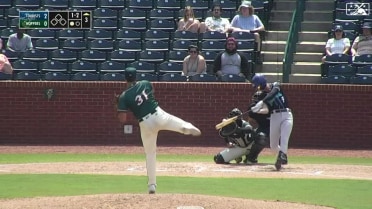 Logan Cerny slugs a two-run homer center field 