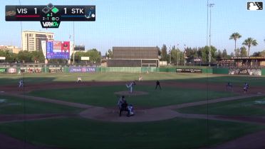 Enyervert Perez homers (7) on a fly ball to right center field. Jose Alpuria scores.