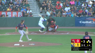 J.R. Freethy doubles (1) on a line drive to left fielder Max Ferguson. Carter Cunningham scores.