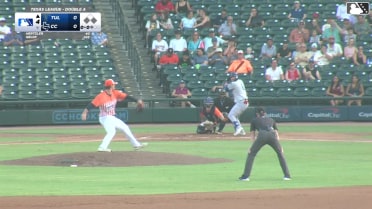 Jake Gelof out on a sacrifice fly to right fielder Chase Call. Josue De Paula scores.