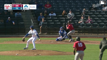 Blake Rambusch grounds into a double play, second baseman Yeiner Fernandez to first baseman Joe Vetrano. J.T. Arruda out at 2nd. Blake Rambusch out at 1st.