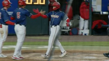 Seaver King's first homer of the season