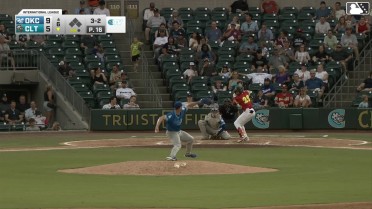 Junior Perez homers (2) on a fly ball to center field.