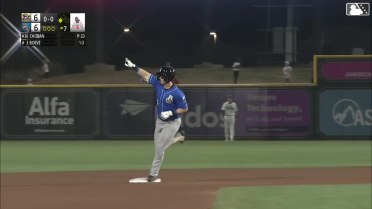 Mike Boeve slugs a two-run homer