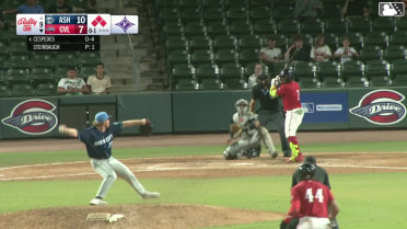 Yoeilin Cespedes out on a sacrifice fly to left fielder Mason Lytle. Justin Gonzales scores.