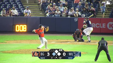 Ethan Petry singles on a line drive to right fielder Theo Gillen. Ronny Cruz scores.