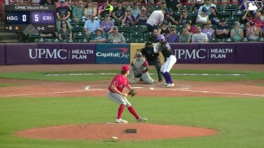 Max Burt homers (4) on a fly ball to left field.