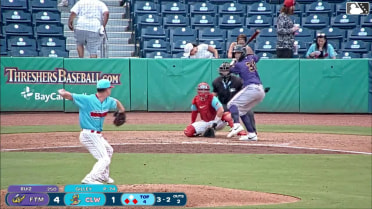 Poncho Ruiz singles on a ground ball to center fielder Will Gasparino. Charlie Scholvin scores. Colby Turner to 3rd.