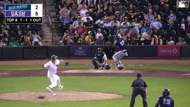 Elijah Green singles on a ground ball to left fielder T.J. McCants. Ethan Petry scores. Angel Feliz out at home on the throw, left fielder T.J. McCants to catcher Grant Magill. Elijah Green to 2nd.