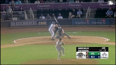 Darrien Miller homers (4) on a fly ball to right center field.