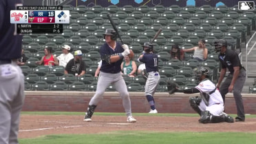 Nick Pratto singles on a line drive to center fielder Carlos Rodríguez. Dairon Blanco scores. Richie Martin Jr. to 2nd.