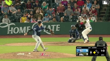 Jose Izarra singles on a line drive to left fielder Andrew Sojka. Samuel Munoz scores.