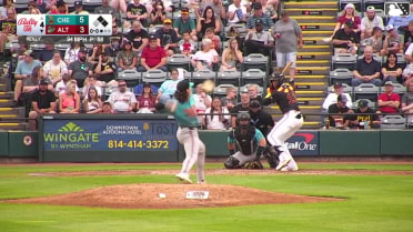 Javier Rivas homers (8) on a fly ball to center field.