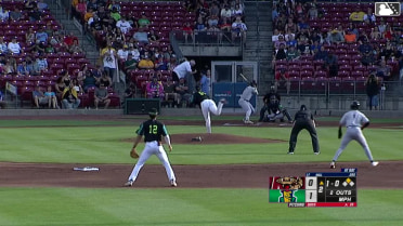 Tayden Hall singles on a line drive to right fielder Quinn McDaniel. Daniel Dickinson scores.