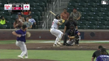 Carlos Rodríguez singles on a sharp line drive to right fielder Jordan Beck. Dustin Harris scores. Mason McCoy to 3rd.