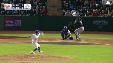 Willie MacIver homers (1) on a fly ball to left field.