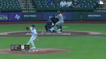 Aaron Schunk homers (2) on a fly ball to left field.