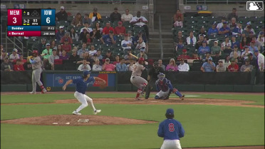 Leo Bernal homers (5) on a fly ball to right field.