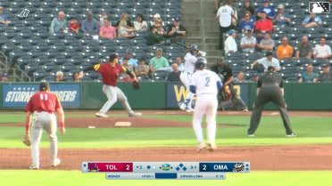 Kameron Misner grounds into a force out, first baseman Cal Stevenson to shortstop Andrew Navigato. Josh Rojas scores. John Rave to 3rd. Tyler Tolbert out at 2nd. Kameron Misner to 1st.